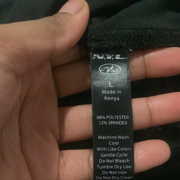 N.Y.L Workout Shorts Black Women Size Large - Picture 3 of 3